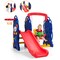 Multi-Color HDPE 3-in-1 Kids Swing Set with Slide and Basketball Hoop